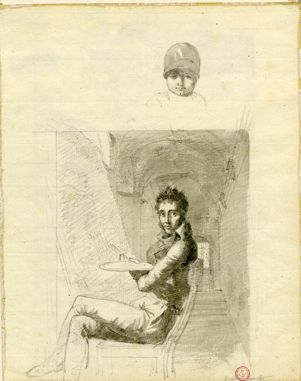 AUTOPORTRAIT DE L'ARTISTE A SON CHEVALET ; PORTRAIT D'ENFANT_0